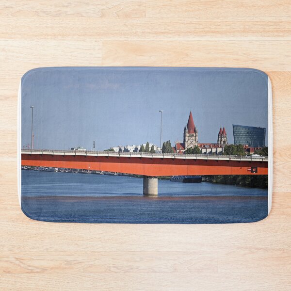 Item preview, Reichsbrucke and Saint Francis of Assisi Church in Vienna Austria designed and sold by goceris.