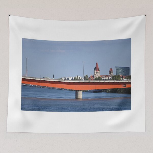 Item preview, Reichsbrucke and Saint Francis of Assisi Church in Vienna Austria designed and sold by goceris.