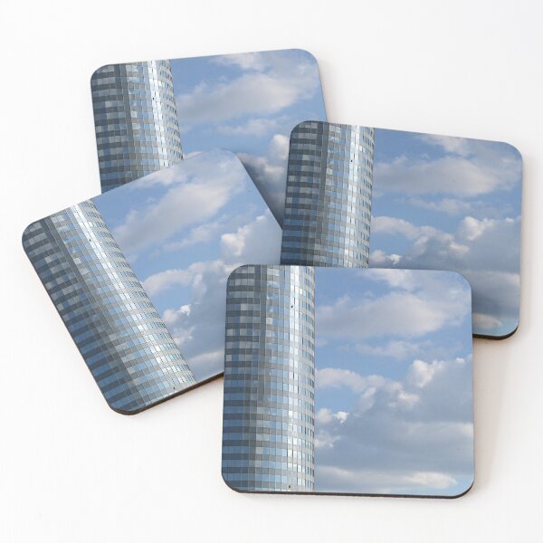 Item preview, Skyscraper and blue sky with clouds Vienna Austria designed and sold by goceris.