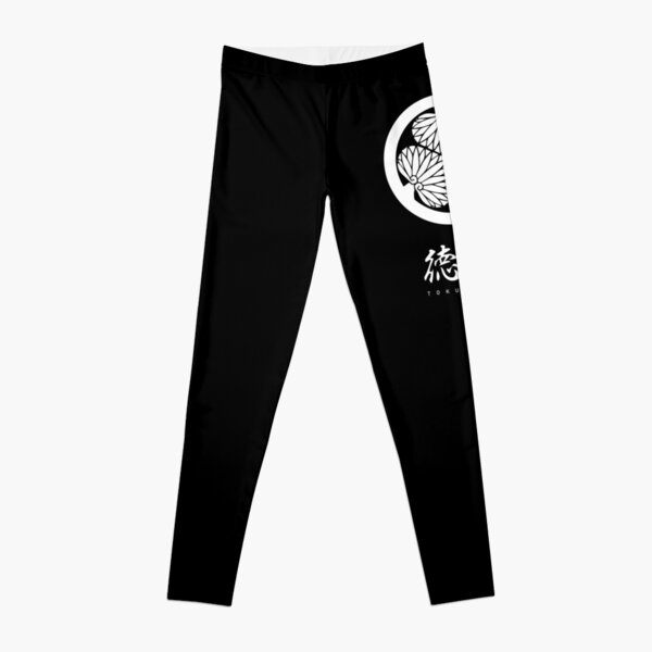 Tokugawa Clan Family Crest Kamon - White Title Version Leggings