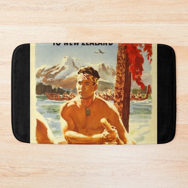 Item preview, Fly BOAC to New Zealand vintage travel poster designed and sold by stickart-marek.