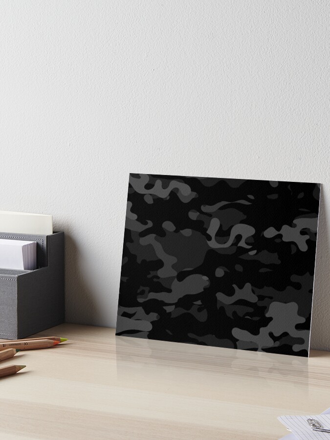 Camouflage Pattern Cool Army Midnight Camo Print Grey & Black Color for  Lovers of the Armed Forces Art Board Print for Sale by BCNDesign