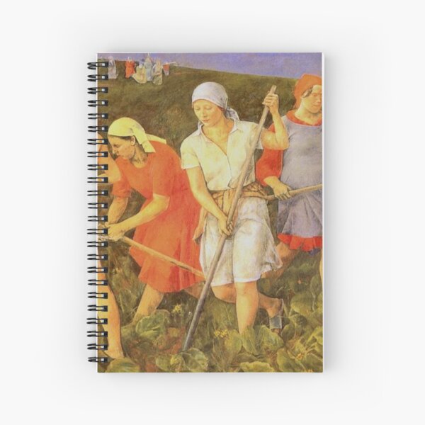 Soviet painter, Larisa Kirillova, Soviet Art, USSR, culture, Painting, Young adult, people, art, group, illustration, veil, renaissance, dress, color image, females, women, clothing, men, youth Spiral Notebook