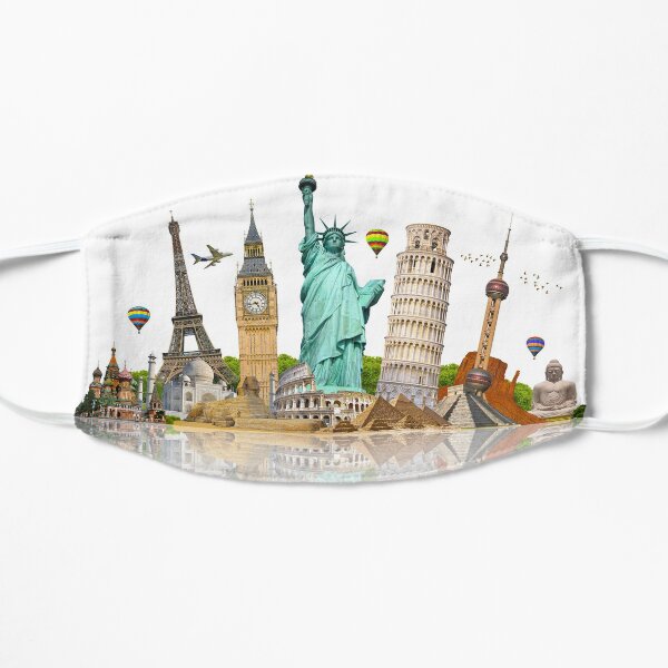 Monuments of the world - landmarks Flat Mask