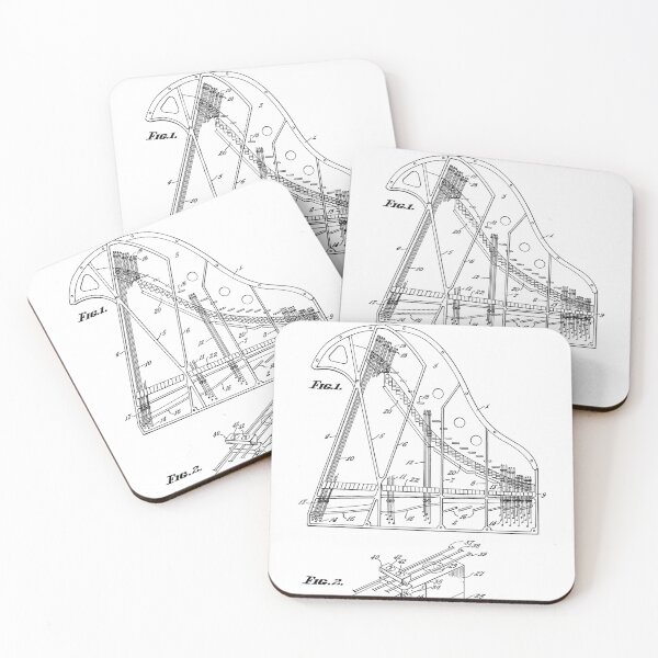 Item preview, Electro piano patent 1962 - black designed and sold by InkedArtPrints.
