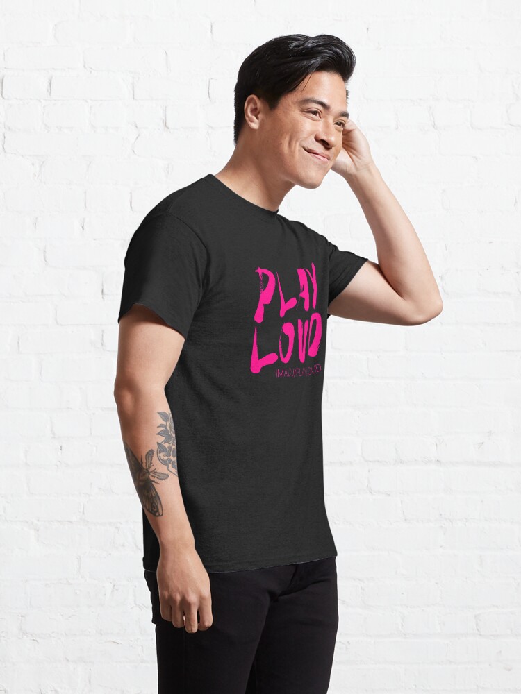 Alternate view of Play Loud Logo (pink) Classic T-Shirt