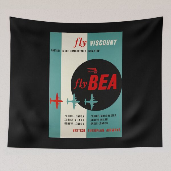 Item preview, Fly Viscount vintage travel poster designed and sold by stickart-marek.