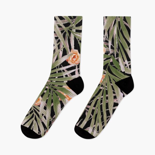 Item preview, Palm leaves with orange roses. redecorate, refurbish, Stylize, nature, Fall designed and sold by jayne0524.