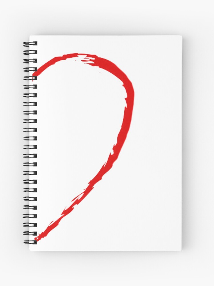 Half Heart Left Spiral Notebook By Ellaine13 Redbubble