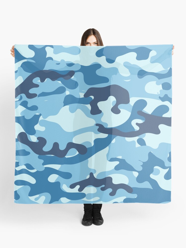 Camouflage Pattern Cool Army Blue Light Blue & White Camo Print Color for  Lovers of the Armed Forces | Scarf