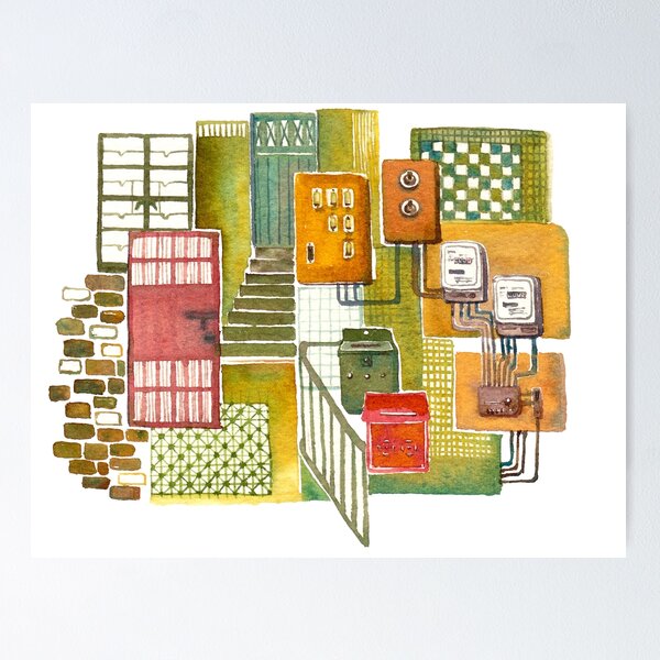 Item preview, Hong Kong Tong Lau (Old style Chinese shophouse) designed and sold by Leafbear Studio.