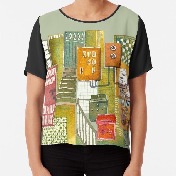 Hong Kong Tong Lau (Old style Chinese shophouse) Chiffon Top