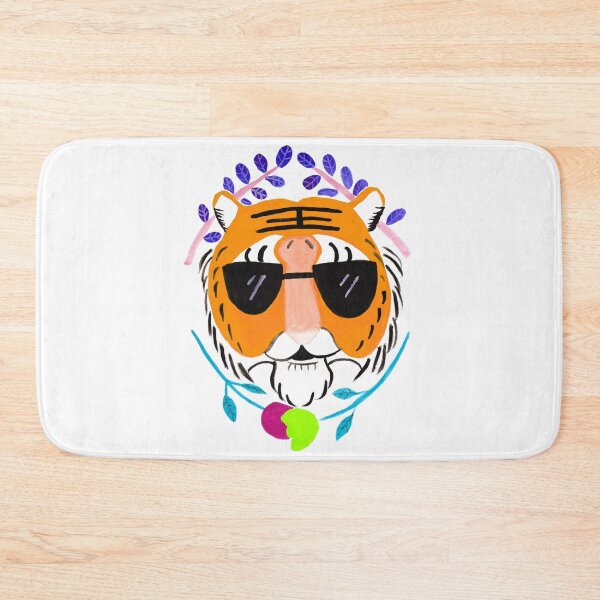 Item preview, Tigerhead and flowers (orange) designed and sold by LiceaGand.