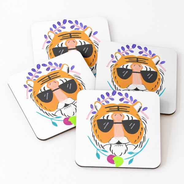Item preview, Tigerhead and flowers (orange) designed and sold by LiceaGand.