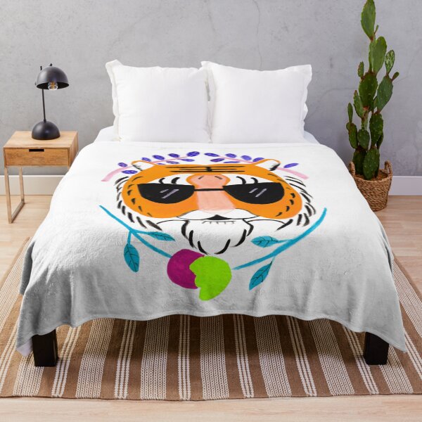 Item preview, Tigerhead and flowers (orange) designed and sold by LiceaGand.