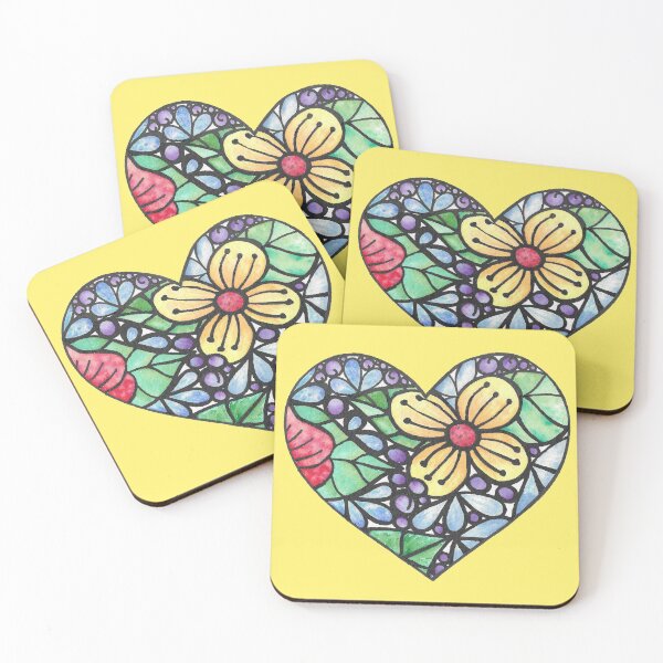 Item preview,  HEART WITH BUTTERCUP FLOWER designed and sold by Jenna Hilton Doodles.