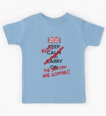 The British Are Coming! (black text) Kids Tee