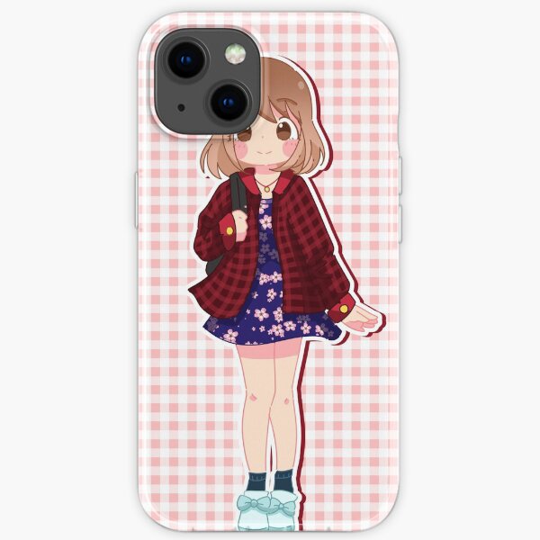Little Girl Pink Plaid iPhone Soft Case
