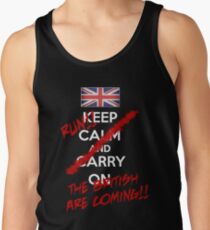The British Are Coming! (white text) Tank Top