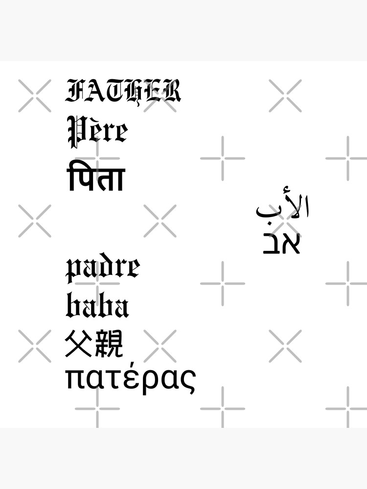 "father in many languages,father