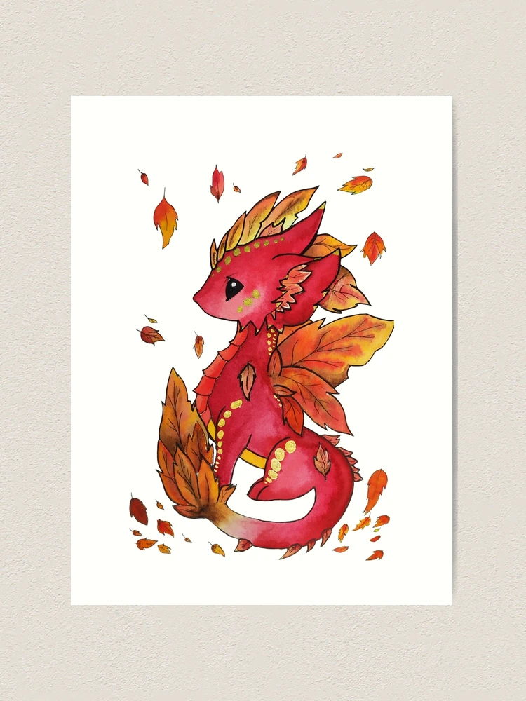 Autumn dragon | Art Print