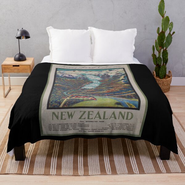 Item preview, New Zealand vintage travel poster designed and sold by stickart-marek.