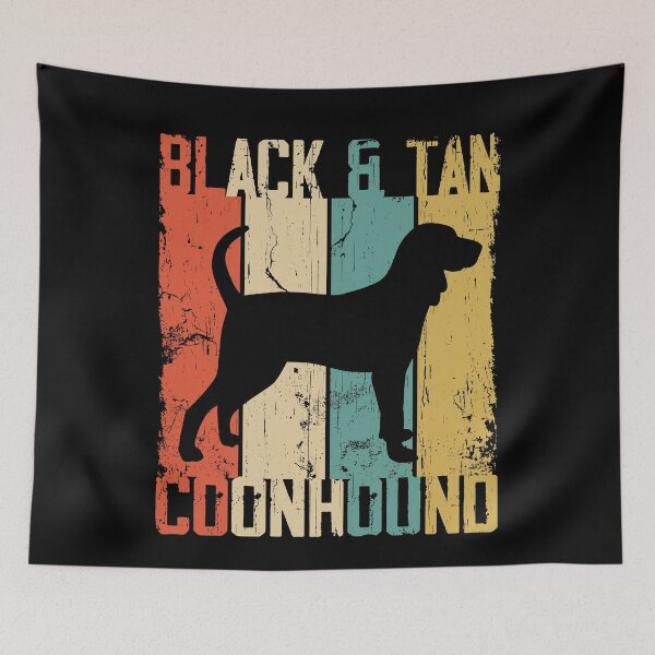 Aperçu de l'œuvre Black Tan Coonhound Dog Vintage Retro Style créée et vendue par rafaeltto.
