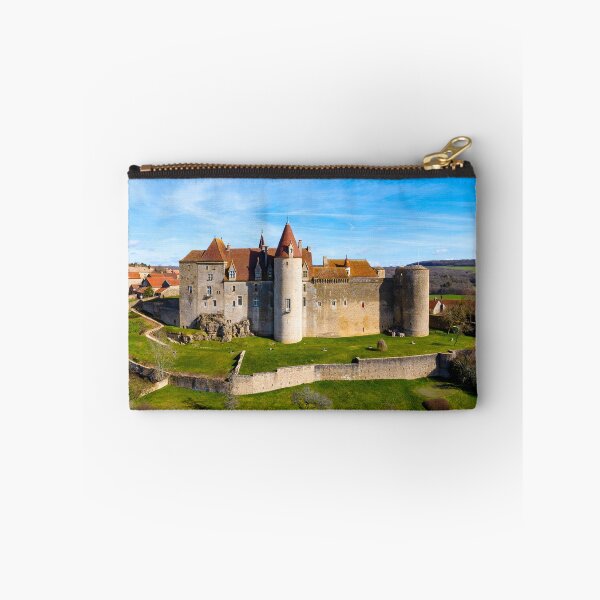 Item preview, Aerial drone  panoramic view of Chateau-Neuf village in Burgundy designed and sold by Alexander Sorokopud.