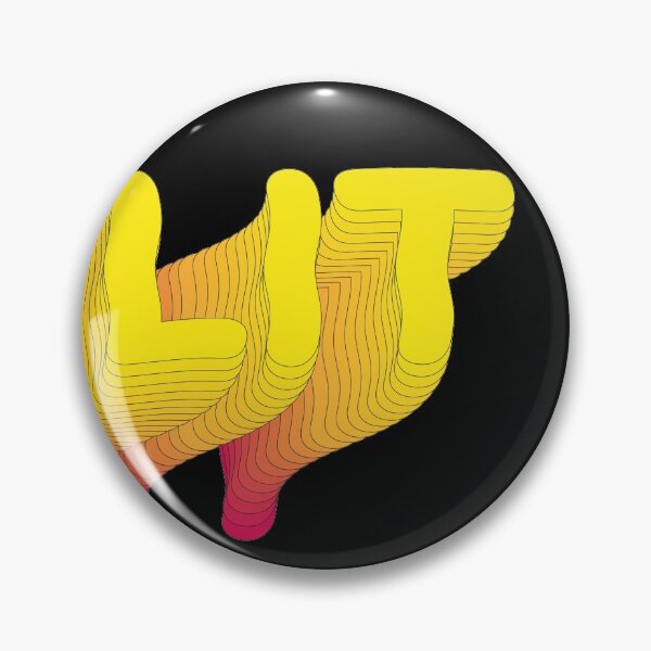 Item preview, Trend word Lit - Cool gradient effect on a black background designed and sold by KiwiBrush.