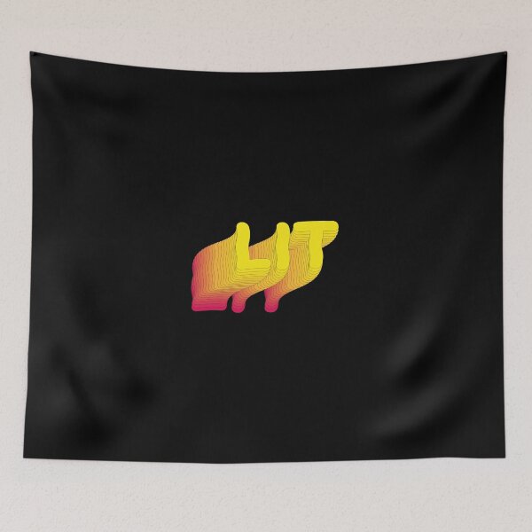 Item preview, Trend word Lit - Cool gradient effect on a black background designed and sold by KiwiBrush.