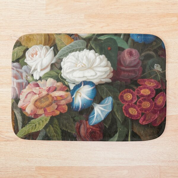 Flowers & Fruit by Severin Roesen Bath Mat