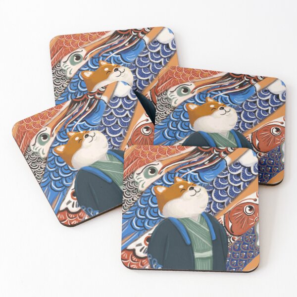 Item preview, Shiba inu with koinobori designed and sold by quynhdraws.