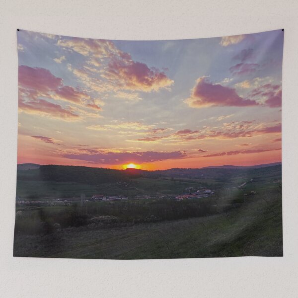 Item preview, Beautiful red sunset at the country side designed and sold by IlonaP99.