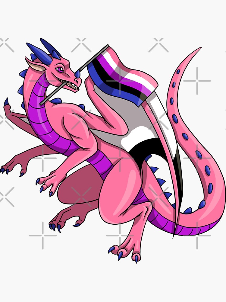 Genderfluid Dragon Pride Flag Sticker For Sale By Delyththomasart