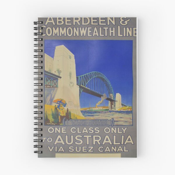 Item preview, One Class to Australia vintage travel poster designed and sold by stickart-marek.