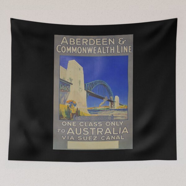 Item preview, One Class to Australia vintage travel poster designed and sold by stickart-marek.