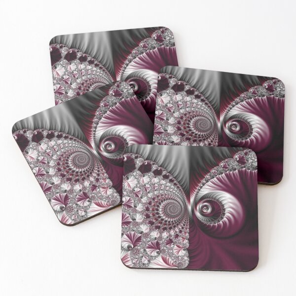 Item preview, Fractal Art. Grey and Dark Plum Colours. Abstract pattern.  designed and sold by Veronika2V.