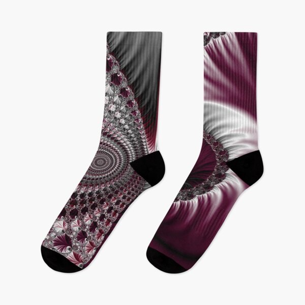 Item preview, Fractal Art. Grey and Dark Plum Colours. Abstract pattern.  designed and sold by Veronika2V.