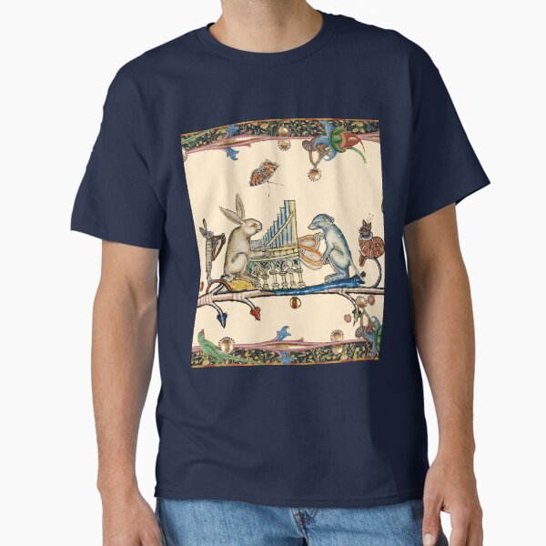 Item preview, WEIRD MEDIEVAL BESTIARY MAKING MUSIC,White Rabbit And Dog Playing Organ,Harpist Hare,Snail Cat designed and sold by BulganLumini.