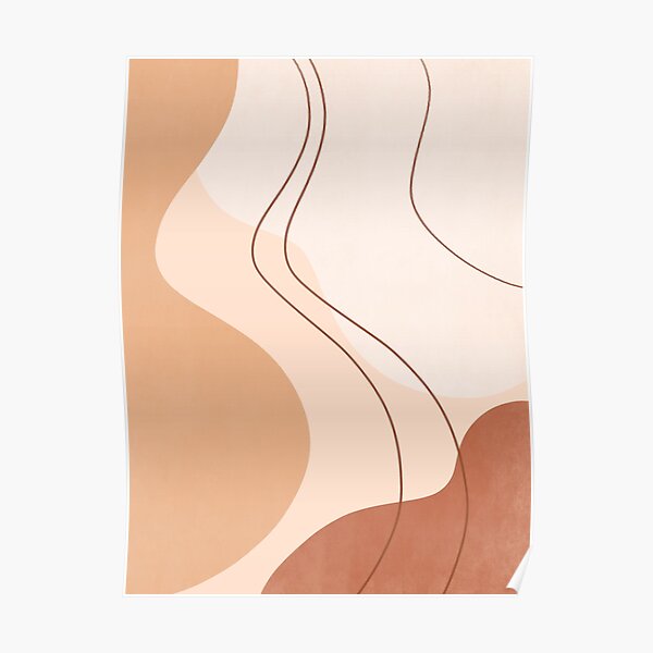 Abstract Bohemian Shapes 3.4 Poster