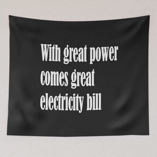 Item preview, Electricity facts, bill, Superhero quotes gift designed and sold by Kuma518.