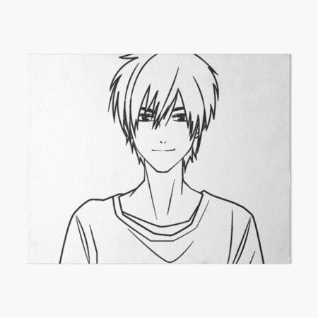 Anime Guy Anime Boy Drawing Arts Cute Anime Boy Art Board Print By Zerodom Redbubble