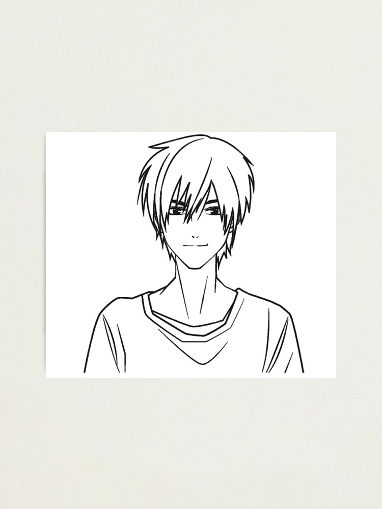 Anime Guy Anime Boy Drawing Arts Cute Anime Boy Photographic Print By Zerodom Redbubble