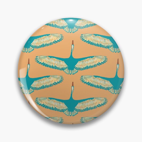 Item preview, Art Deco Flying Birds Blue designed and sold by Flyingwall.