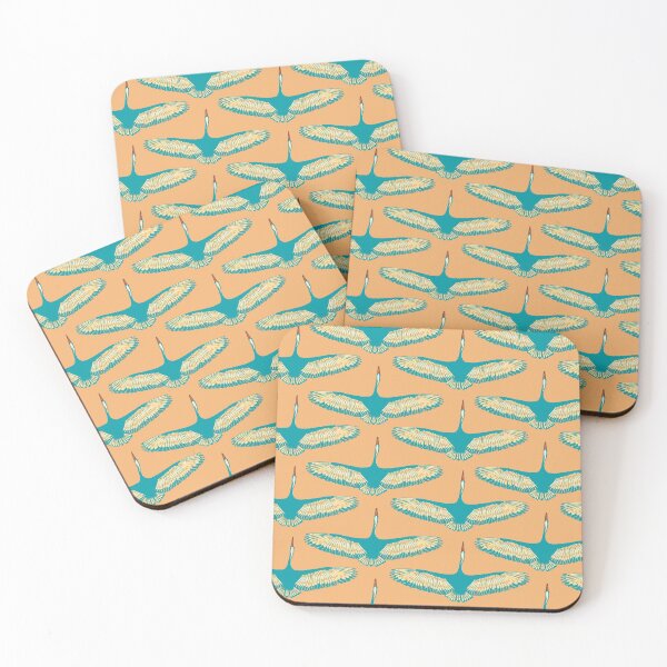 Item preview, Art Deco Flying Birds Blue designed and sold by Flyingwall.