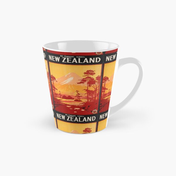 Item preview, Mt Egmont New Zealand vintage travel poster designed and sold by stickart-marek.