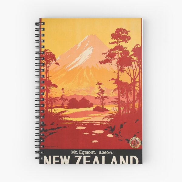 Item preview, Mt Egmont New Zealand vintage travel poster designed and sold by stickart-marek.