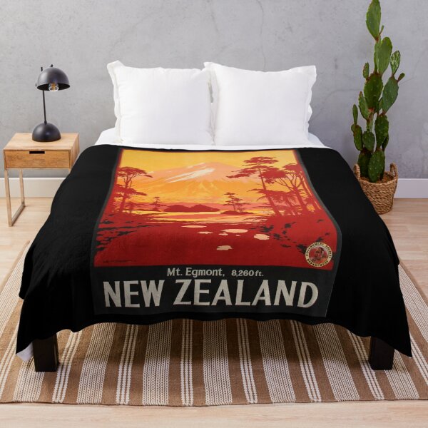 Item preview, Mt Egmont New Zealand vintage travel poster designed and sold by stickart-marek.