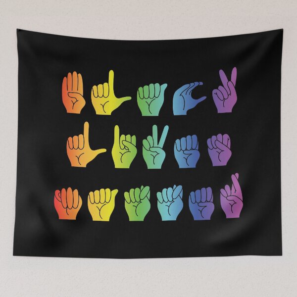 Item preview, Black Lives Matter in American Sign Language (ASL) ☆ Rainbow designed and sold by averydavage.