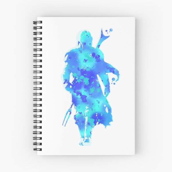 Item preview, MANDO Silhouette Blue Spray Highlight designed and sold by Rocket Fox.